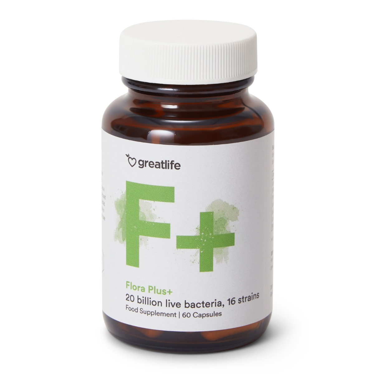 Greatlife Flora Plus+ Probiotika 60 kapslar – mjölksyrabakterier | Supplements | Apoteka