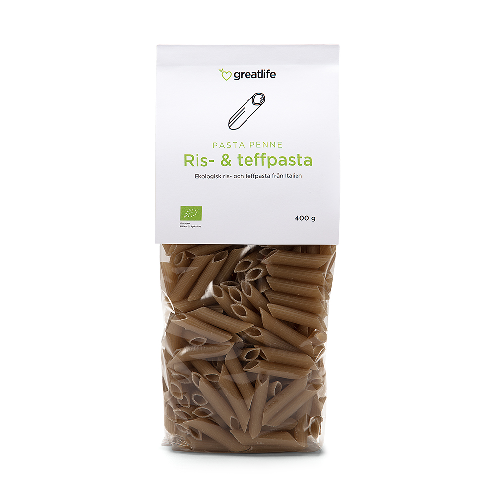 Glutenfri Ris- och teffpasta Penne – EKO