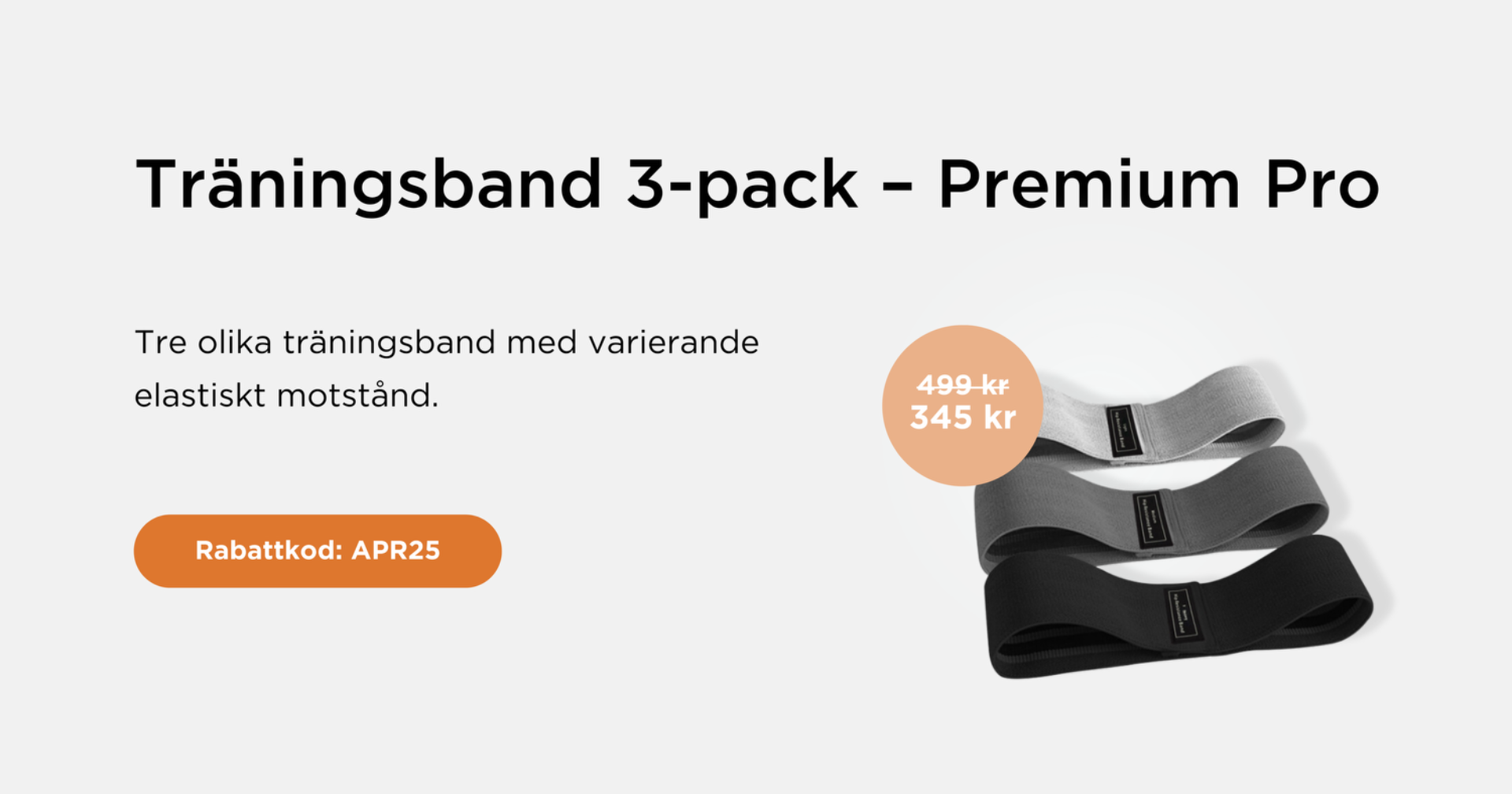 Träningsband 3-pack Premium Pro