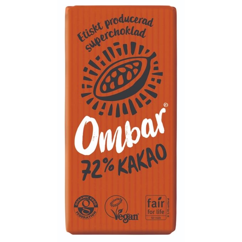 Ombar Choklad Mörk 72% & Bakteriekultur – EKO